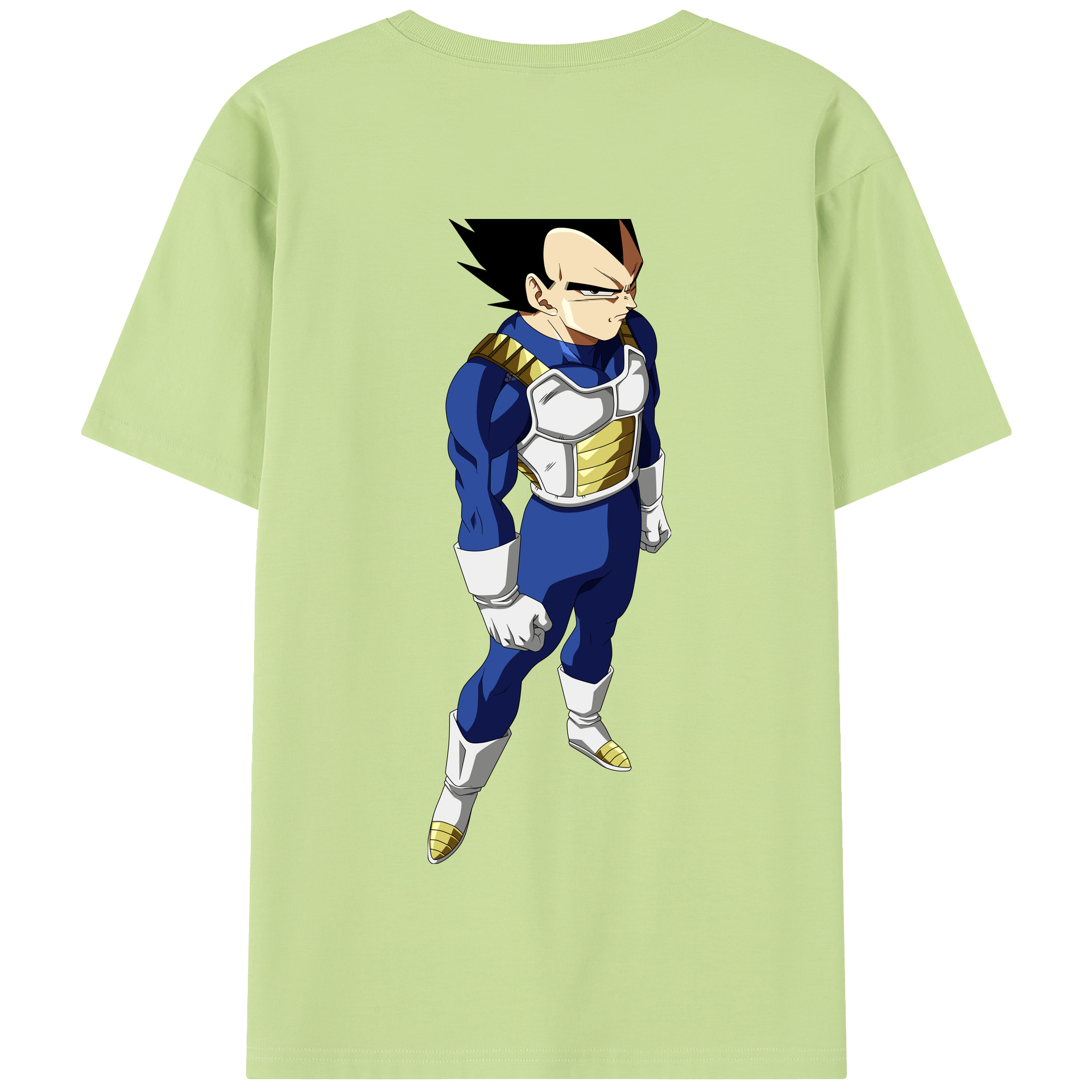 （画像用） ドラゴンボール ベジータ四世（Bejīta Yonsei）DRAGON BALL Vegeta IV 綿100％半袖Tシャツ（背面プリント）